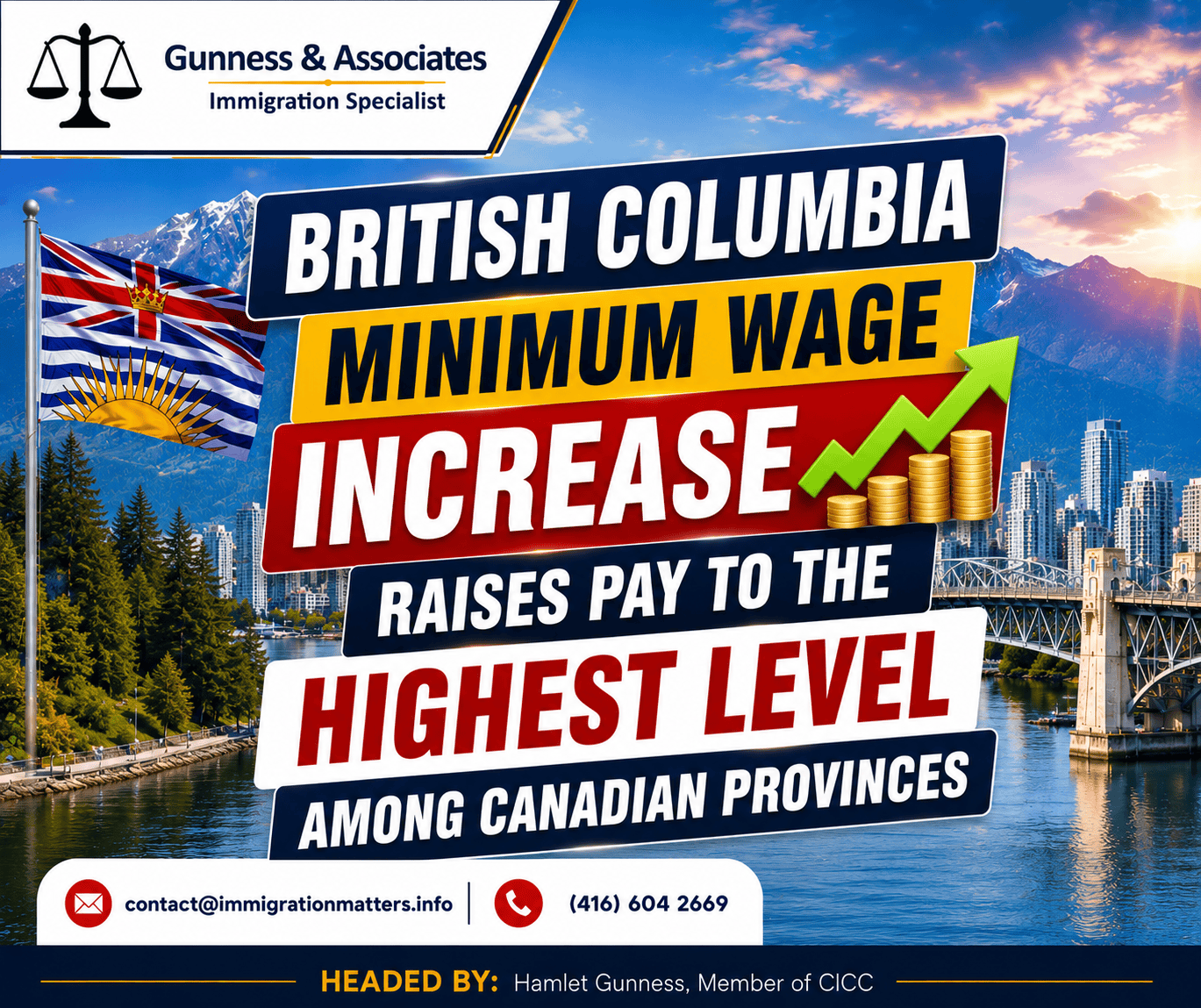 British Columbia minimum wage increase